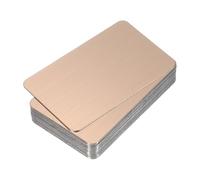 PATIKIL 0.3mm Stainless Steel Metal Business Cards, 12 Pack Brushed Blank Name Card Laser Engraving for DIY Gift Cards, Rose Gold