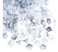PATIKIL 0.3x0.5 Frosted Flower Beads, 300Pcs Acrylic Trumpet Flower Beads for Bracelets, Earrings, Necklaces, Jewelry Making and DIY Crafts, Black