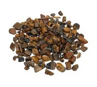 PATIKIL 0.46 Lb Tumbled Chips Stone, 2 Set Natural Crushed Crystal Chips Quartz Pieces Irregular Shaped Stones for Vase Filler Fish Tank Home Aquarium Decor, Dark Brown (Approx 208 Gram)