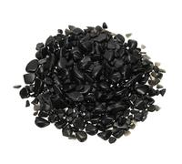 PATIKIL 0.47 Lb Tumbled Chips Stone, 2 Set Natural Crushed Crystal Chips Quartz Pieces Irregular Shaped Stones for Vase Filler Fish Tank Home Aquarium Decor, Black (Approx 213 Gram)