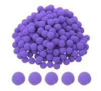 PATIKIL 0.4inch Pom Poms for Crafts, 500pcs Small Pompoms for Crafts Mini Puff Balls Bulk High Elasticity Fuzzy Balls for Hats Christmas Art DIY, Purple