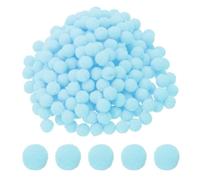 PATIKIL 0.4inch Pom Poms for Crafts, 500pcs Small Pompoms for Crafts Mini Puff Balls Bulk High Elasticity Fuzzy Balls for Hats Christmas Art DIY, Light Blue