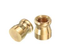 PATIKIL 0.5" Blank Wax Seal Stamp Head, 2Pcs Round Brass Sealing Wax Stamp Heads for DIY Card Making Envelope Sealing Wedding Invitation Crafting, Gold Tone