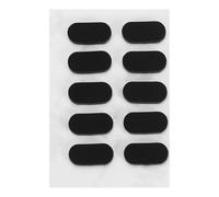 PATIKIL 0.5 Inch / 11mm Laptop Rubber Feet, 10 Pack Anti-Skid Pads Oval Computer Bottom Replacement Foot Cover for Laptop Base Consoles Bottom Furniture Feet, Black