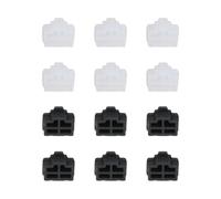 PATIKIL 0.5 Inch RJ45 Dust Plug, 12 Pcs Anti Dust Plug Cover Silicone Charging Cap Port Cover Protector Female End for USB Computer Cell Phone Port Device, Black/Clear