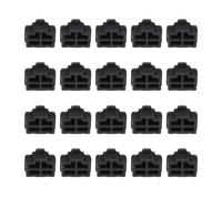 PATIKIL 0.5 Inch RJ45 Dust Plug, 20 Pcs Anti Dust Plug Cover Silicone Charging Cap Port Cover Protector Female End for USB Computer Cell Phone Port Device, Black