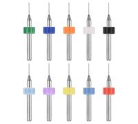 PATIKIL 0.5 mm Micro Drill Bits 1/8" Shank Carbide Tungsten Steel 135° Mini Small Bits Print Circuit Board Drilling Tool for CNC Engraving Precision Machinery - 10 Pack