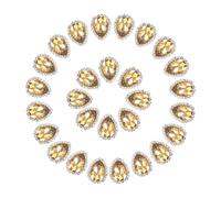 PATIKIL 0.5" Sew on Rhinestones, 50 Pcs Tear Drop Crystal Rhinestones Pointback Gem Stones Metal Flatback for Craft Shoes Dress Clothes Earring Belt Sewing Decoration, Champagne