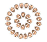 PATIKIL 0.5" Sew on Rhinestones, 50 Pcs Tear Drop Crystal Rhinestones Pointback Gem Stones Metal Flatback for Craft Shoes Dress Clothes Earring Belt Sewing Decoration, Pink