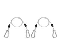 PATIKIL 0.5m Security Steel Cable with Snap Hook, 2Pcs PVC Coated Flexible Double Loop Wire Rope Bike Cable Lock Security Chain for Outdoor Travel Luggage, Clear