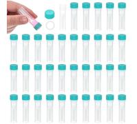PATIKIL 0.5mL Plastic Cryogenic Vial, 36Pcs Frozen Test Tube Green Clear | Graduated Vial Container Storage Screw Cap for Lab Laboratory Science