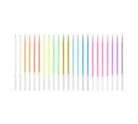 PATIKIL 0.5mm Gel Pens Refills, 24 Pack Glitter Gel Pens Sparkle Metallic Ink Fine Point Colored Refill Set for Adults Coloring Books Journaling Scrapbooking Art Drawing, Multicolor