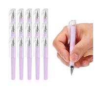 PATIKIL 0.5mm Mini Gel Pens, 15Pcs Pocket Pen Black Ink 4.1 Inch Short Small Compact Portable Smooth Writing Quick Dry Notebook Journaling Office Supplies, Light Purple