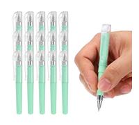 PATIKIL 0.5mm Mini Gel Pens, 15Pcs Pocket Pen Black Ink 4.1 Inch Short Small Compact Portable Smooth Writing Quick Dry Notebook Journaling Office Supplies, Light Green
