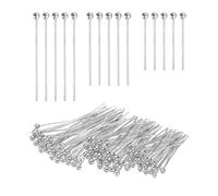 PATIKIL 0.6/0.8/1Inch Ball Pins, Jewelry Making Headpins Straight Pins Findings Bendable for DIY Craft Bracelet Necklace Earring Pendant Making Supplies-600Pcs(Light Silver)