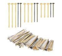 PATIKIL 0.6/0.8/1Inch Flat Head Pins, Jewelry Making Headpins Straight Pins Findings Bendable for DIY Craft Bracelet Necklace Earring Pendant Making Supplies-600Pcs(Mixed Colors)