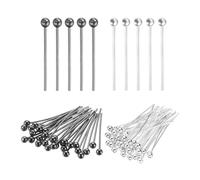 PATIKIL 0.6 Inch Ball Pins, Jewelry Making Headpins Straight Pins Findings Bendable for DIY Craft Bracelet Necklace Earring Pendant Making Supplies-400Pcs(Silver Dark Gray)