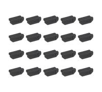 PATIKIL 0.6 Inch Dust Plug, 20 Pcs Anti Dust Plug Cover Silicone Charging Cap Port Cover Protector Female End for USB Computer Cell Phone Port Device, Black