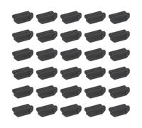PATIKIL 0.6 Inch Dust Plug, 30 Pcs Anti Dust Plug Cover Silicone Charging Cap Port Cover Protector Female End for USB Computer Cell Phone Port Device, Black
