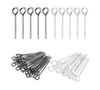 PATIKIL 0.6 Inch Eye Pins, Jewelry Making Headpins Straight Pins Findings Bendable for DIY Craft Bracelet Necklace Earring Pendant Making Supplies-400Pcs(Silver Dark Gray)