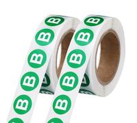 PATIKIL 0.6" Letter Stickers, 1200Pcs Alphabet Stickers Letter P Round Labels Small Vinyl Self Adhesive Label Circle Decals 2 Roll Capital Initial for Office Home Organize Inventory, Green