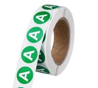 PATIKIL 0.6" Letter Stickers, 600Pcs Alphabet Stickers Letter A Round Labels Small Vinyl Self Adhesive Label Circle Decals 1 Roll Capital Initial for Office Home Organize Inventory, Green