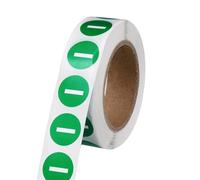 PATIKIL 0.6" Letter Stickers, 600Pcs Alphabet Stickers Letter I Round Labels Small Vinyl Self Adhesive Label Circle Decals 1 Roll Capital Initial for Office Home Organize Inventory, Green