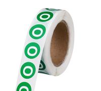 PATIKIL 0.6" Letter Stickers, 600Pcs Alphabet Stickers Letter O Round Labels Small Vinyl Self Adhesive Label Circle Decals 1 Roll Capital Initial for Office Home Organize Inventory, Green