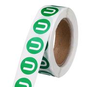 PATIKIL 0.6" Letter Stickers, 600Pcs Alphabet Stickers Letter U Round Labels Small Vinyl Self Adhesive Label Circle Decals 1 Roll Capital Initial for Office Home Organize Inventory, Green