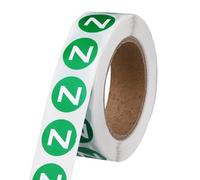 PATIKIL 0.6" Letter Stickers, 600Pcs Alphabet Stickers Letter Z Round Labels Small Vinyl Self Adhesive Label Circle Decals 1 Roll Capital Initial for Office Home Organize Inventory, Green