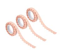 PATIKIL 0.6" Wide 2 Yards Self-Adhesive Lace Tape Lace Ribbon, 3 Pack Cotton Washi Trim Sticker Masking for Craft Scrapbooking DIY Card Making, Apricot Pink