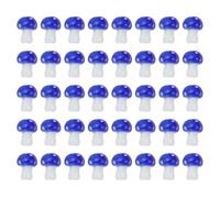 PATIKIL 0.6" x 0.5" Cute Mushroom Beads, 40 Pcs Small Glass Beads Bulk Glass Mushroom for DIY Craft Bracelet Necklace Earring Jewelry Making, Dark Blue