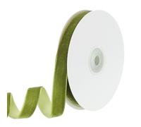 PATIKIL 0.63 Inch x 10 Yards Velvet Ribbons, Single Faced Vintage Velvet Ribbons Spool Perfect for Decor Gift DIY Wrapping Craft Wedding Hair Bow, Olive Green