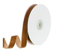 PATIKIL 0.63 Inch x 10 Yards Velvet Ribbons, Single Faced Vintage Velvet Ribbons Spool Perfect for Decor Gift DIY Wrapping Craft Wedding Hair Bow, Khaki