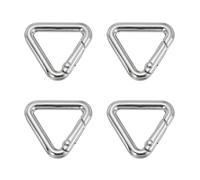 PATIKIL 0.65" Triangle Ring Buckle, 4 Pack Metal Spring Snap Clip Jump Rings Trigger Keychain Belt Fastener Connectors for DIY Purses Handbag Strap Clasp, Silver