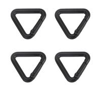 PATIKIL 0.65" Triangle Ring Buckle, 4 Pack Metal Spring Snap Clip Jump Rings Trigger Keychain Belt Fastener Connectors for DIY Purses Handbag Strap Clasp, Black