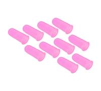 PATIKIL 0.67 Inch Rubber Finger Tips, 20 Pack Silicone Thumb Fingertip Protector Covers Guard Finger Grips Thimble for Office Counting Sorting Sewing, Pink Medium Size
