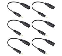 PATIKIL 0.6Ft DC 5.5x2.1mm Female to DC 2.5x0.7mm Male Power Cable, 6 Pcs Wire Adapter Connector Charging Cord for Light Fans Speaker Table Lamp, Black