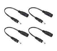 PATIKIL 0.6Ft DC 5.5x2.1mm Female to DC 3.5x1.35mm Male Power Cable, 4 Pcs Wire Adapter Connector Charging Cord for Light Fans Speaker Table Lamp, Black