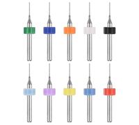 PATIKIL 0.6mm Micro Drill Bits 1/8" Shank Carbide Tungsten Steel 135° Mini Small Bits Print Circuit Board Drilling Tool for CNC Engraving Precision Machinery - 10 Pack