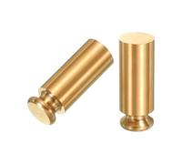 PATIKIL 0.6x1.6" Blank Wax Seal Stamp Head, 2Pcs Cylinder Brass Sealing Wax Stamp Heads for DIY Card Making Envelope Sealing Wedding Invitation Crafting, Gold Tone
