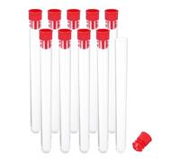 PATIKIL 0.6x6" Plastic Sewing Needle Storage Holder, 10 Pcs Portable Embroidery Needle Pin Toothpick Storage Tubes Case for Craft Knitting, Red
