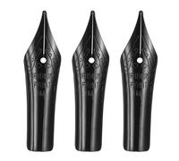 PATIKIL 0.7 mm Line Width Fountain Pen Nib Replacement, 3 Pack 304 Stainless Steel Special Spare Ink Dip Calligraphy Pen Nib for Drawing Writing Signing, Black(M Tip)