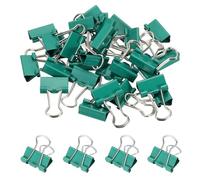 PATIKIL 0.75 Inch Small Binder Clips, 30 Pcs Sturdy Paper Clamps with Silver Wire Handles for Home Office Supplies Business Paperwork Document Organizing, Deep Green