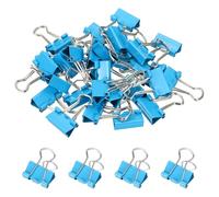 PATIKIL 0.75 Inch Small Binder Clips, 30 Pcs Sturdy Paper Clamps with Silver Wire Handles for Home Office Supplies Business Paperwork Document Organizing, Light Blue