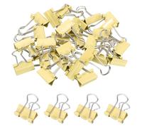 PATIKIL 0.75 Inch Small Binder Clips, 30 Pcs Sturdy Paper Clamps with Silver Wire Handles for Home Office Supplies Business Paperwork Document Organizing, Yellow