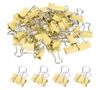 PATIKIL 0.75 Inch Small Binder Clips, 50 Pcs Sturdy Paper Clamps with Silver Wire Handles for Home Office Supplies Business Paperwork Document Organizing, Yellow
