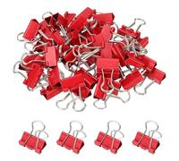 PATIKIL 0.75 Inch Small Binder Clips, 50 Pcs Sturdy Paper Clamps with Silver Wire Handles for Home Office Supplies Business Paperwork Document Organizing, Red