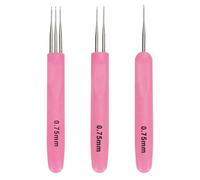 PATIKIL 0.75mm Crochet Hook Ergonomic Crochet Hook for Knitter, Crochet Needle Kit for Crochet Yarn Craft Crochet Hook Set for DIY Dolls Hats Gloves Socks Hair Clip Pink