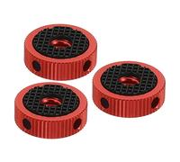 PATIKIL 0.79" OD x 0.24" Thickness Tripod Mount Adapter Rubber Pad, 3 Pack 1/4" Screw Hole Rubber Washers for Action Camera Tripod Accessories, Red